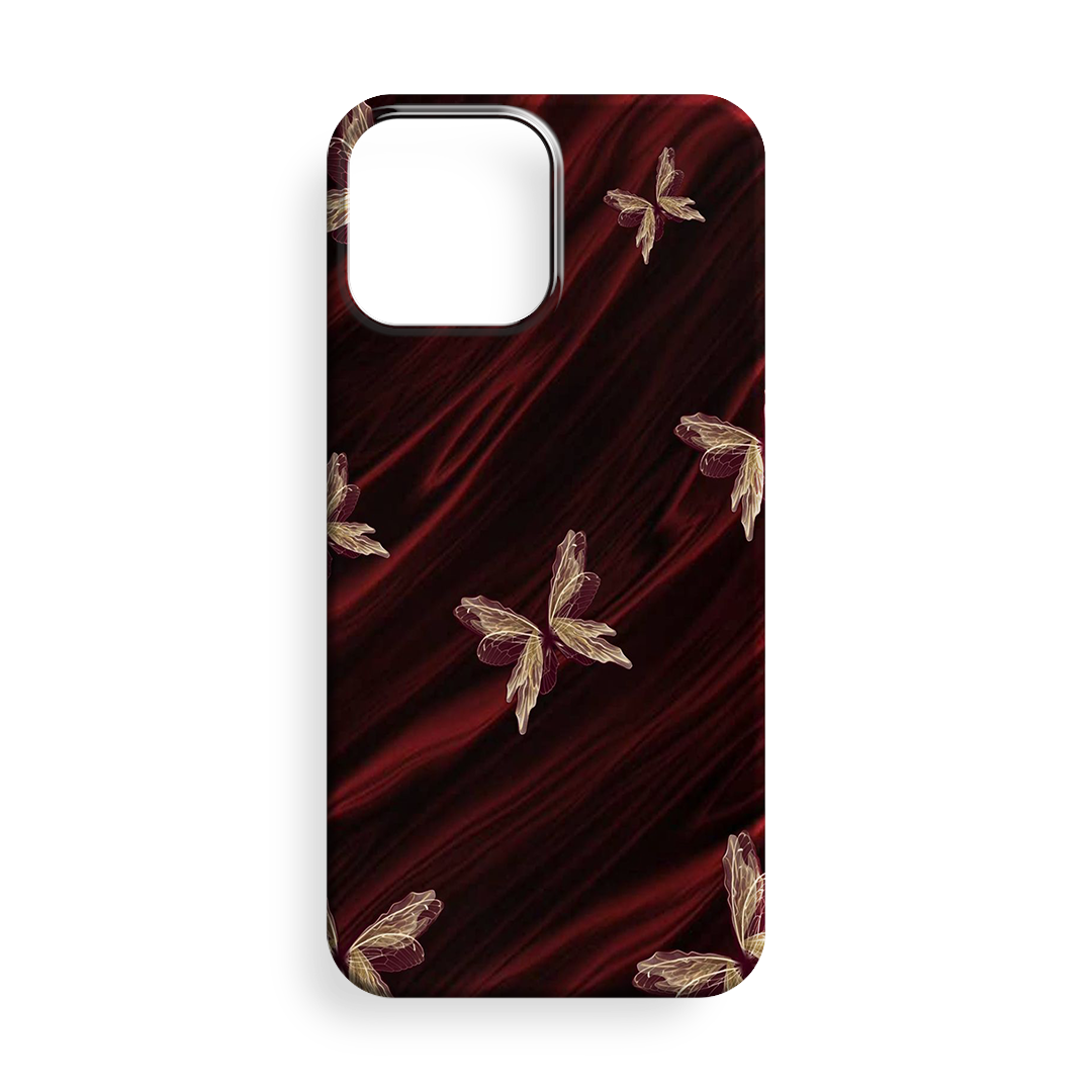 Butterfly On Claret Red TASARIM KILIF -002