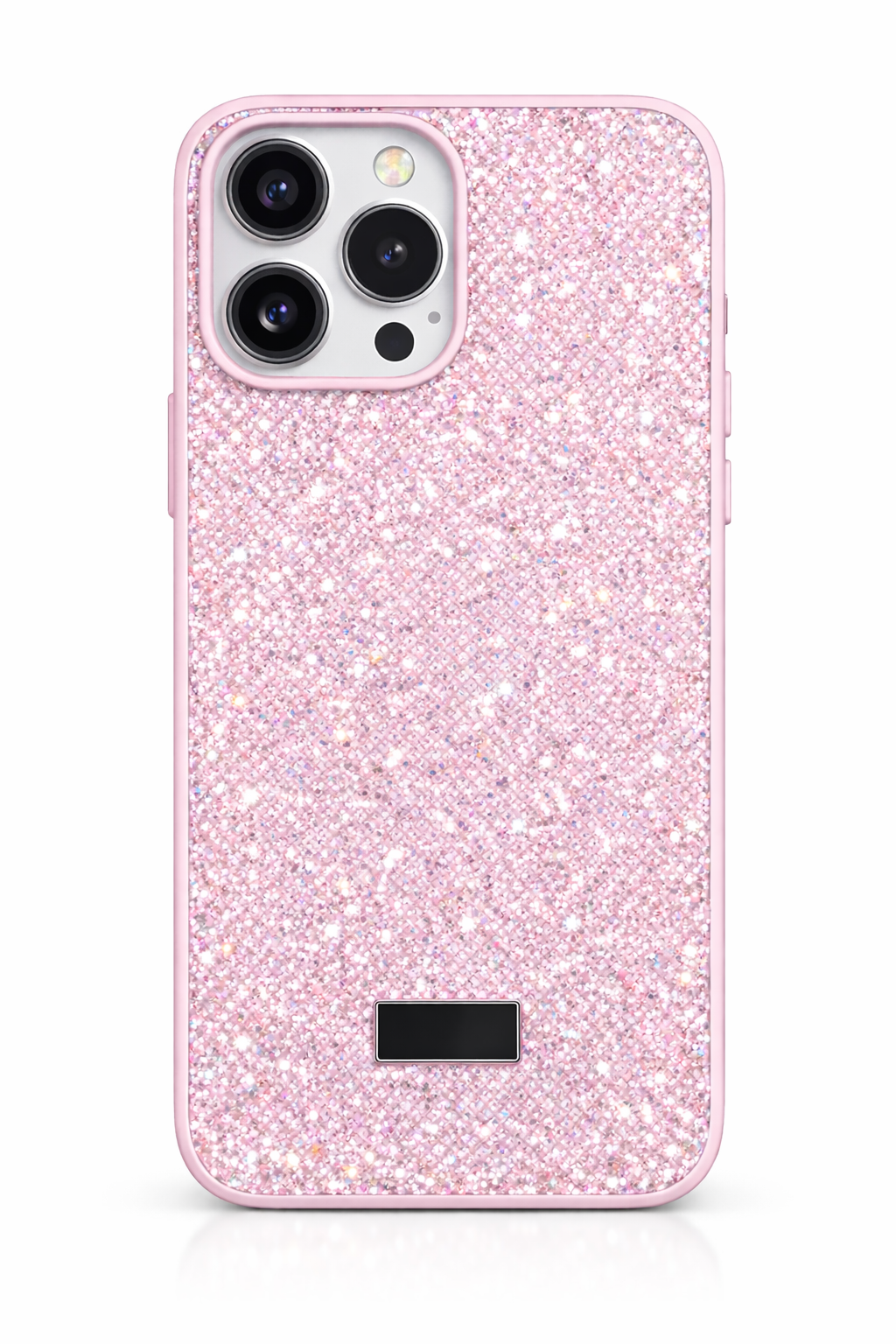Pembe Taşlı Premium Silikon Telefon Kılıfı