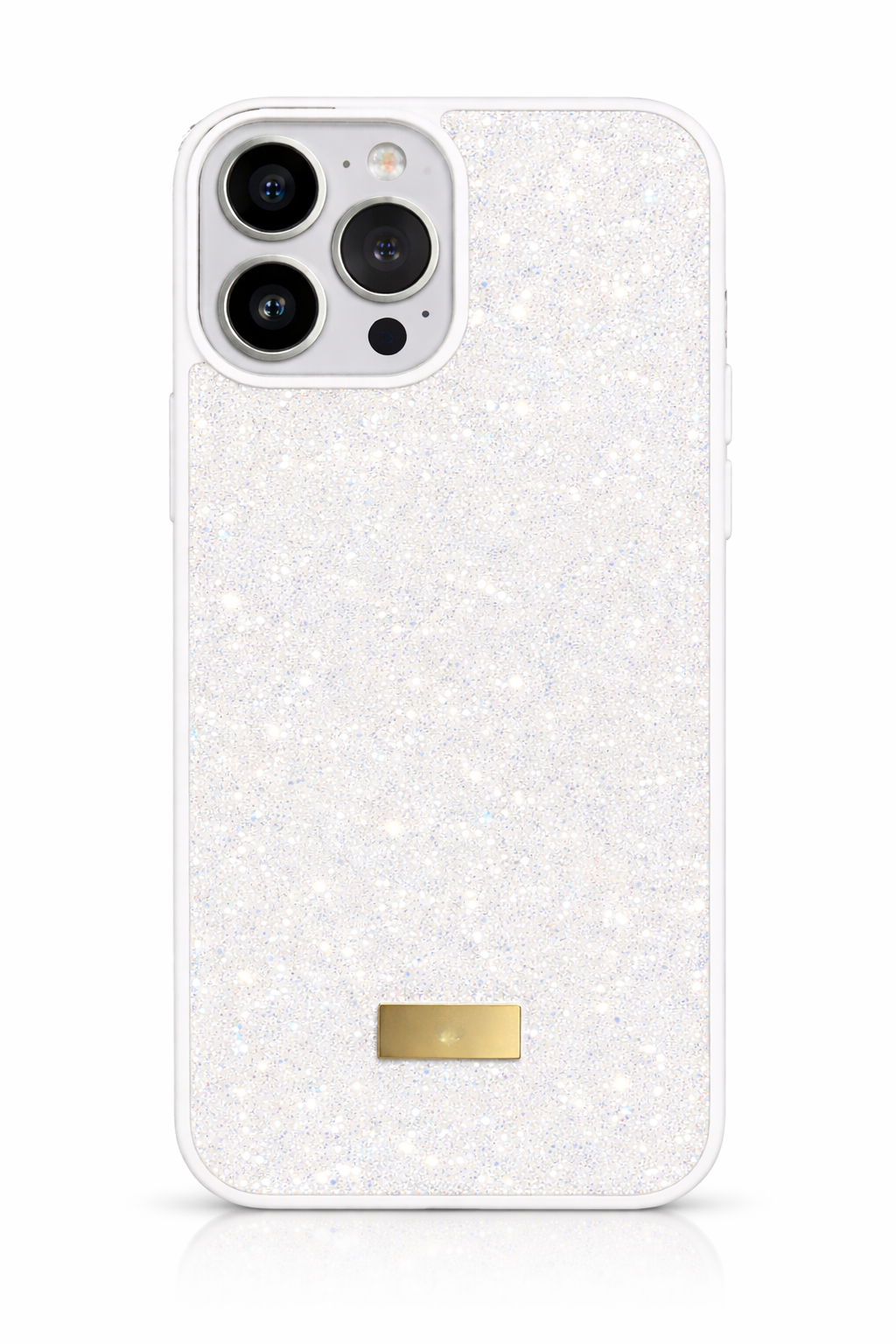 Beyaz Taşlı Premium Silikon Telefon Kılıfı